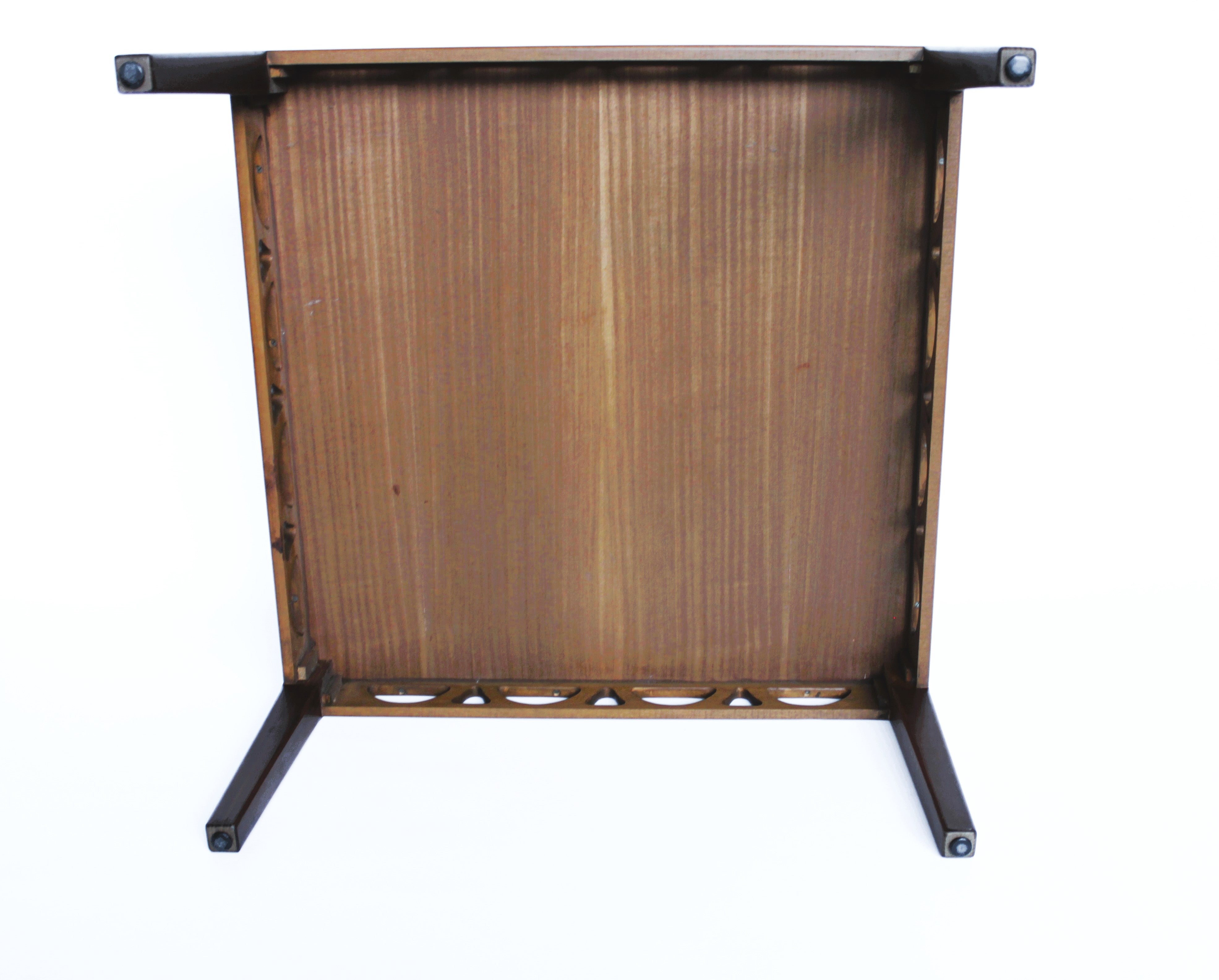 c.1960s Avalon Teak Coffee Table — Sculptural Arched Apron Design