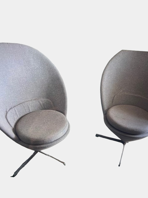 **Panton-Style Swivel Chairs (Pair) — 1960s–1970s