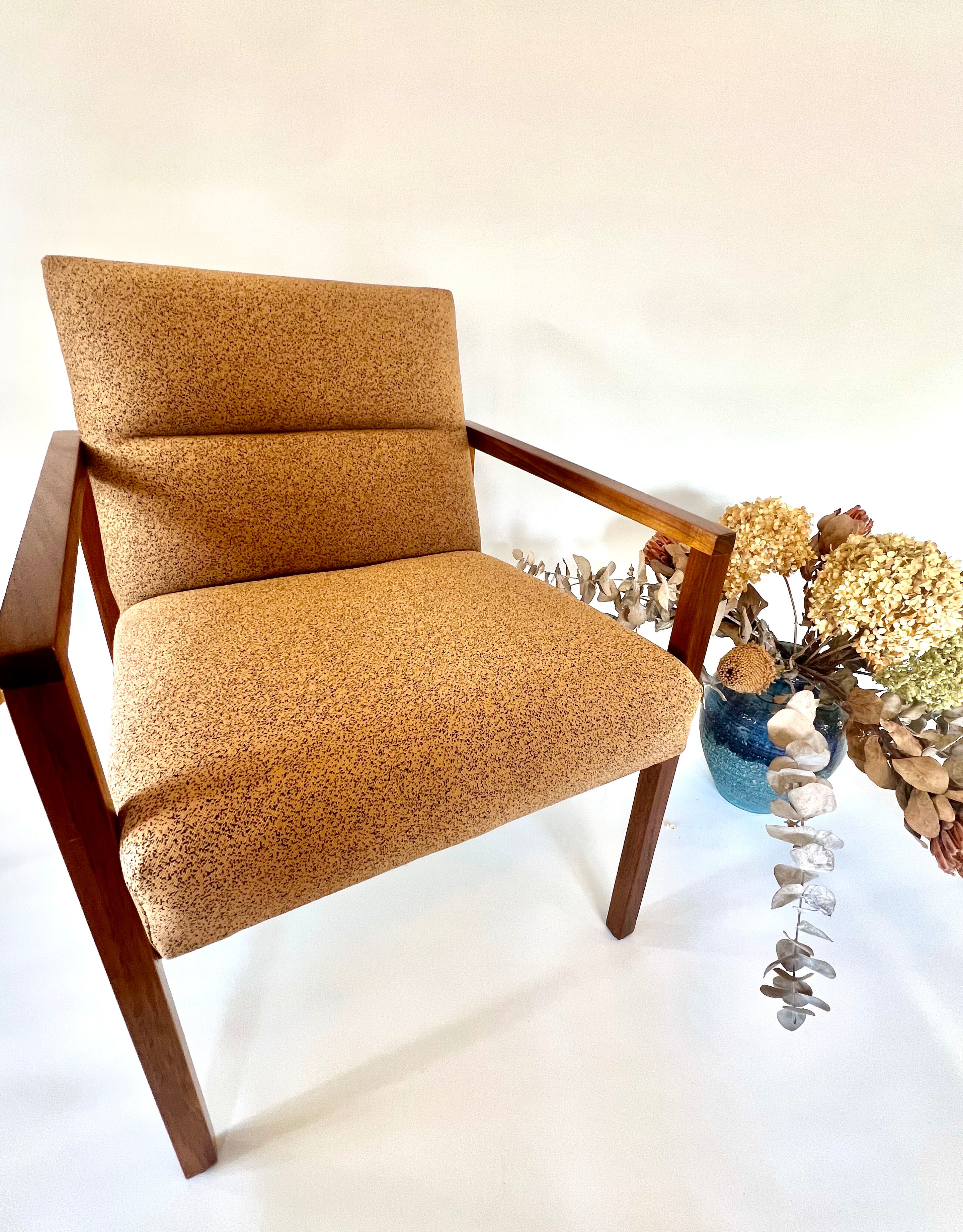 Rare TH Brown Carver Chair — Square Teak Frame (Restored, Kvadrat Upholstery)