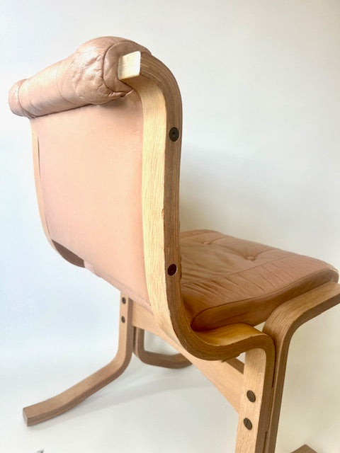 c.1960s–70s Danish Deluxe “Scissor Chairs” — Pair (Original Leather)