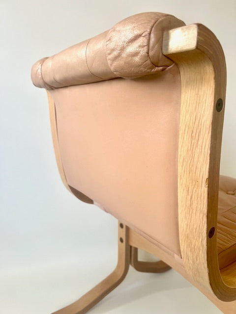 c.1960s–70s Danish Deluxe “Scissor Chairs” — Pair (Original Leather)