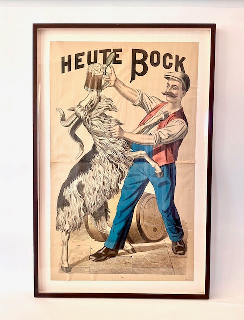 Heute Bock (c.1880s–1890s) — Original German Chromolithographic Advertising Poster