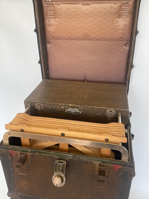 **F.A. Stallman Wardrobe Steamer Trunk — Early 1900s