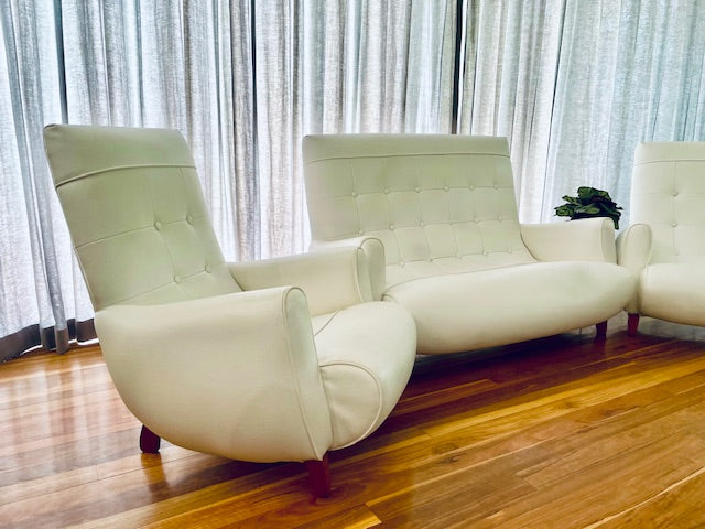 sleepy hollow midcentury lounge suite white