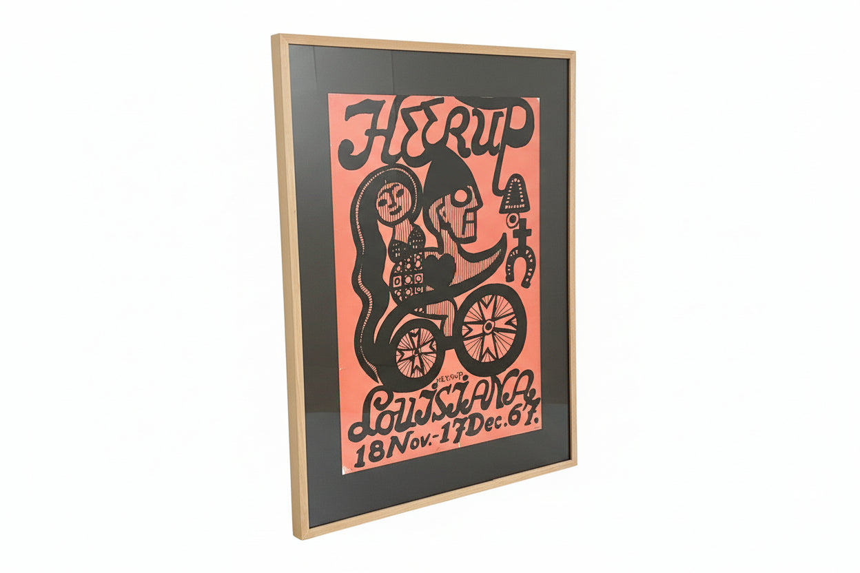 Henry Heerup louisianna museum modern art original poster midcentury