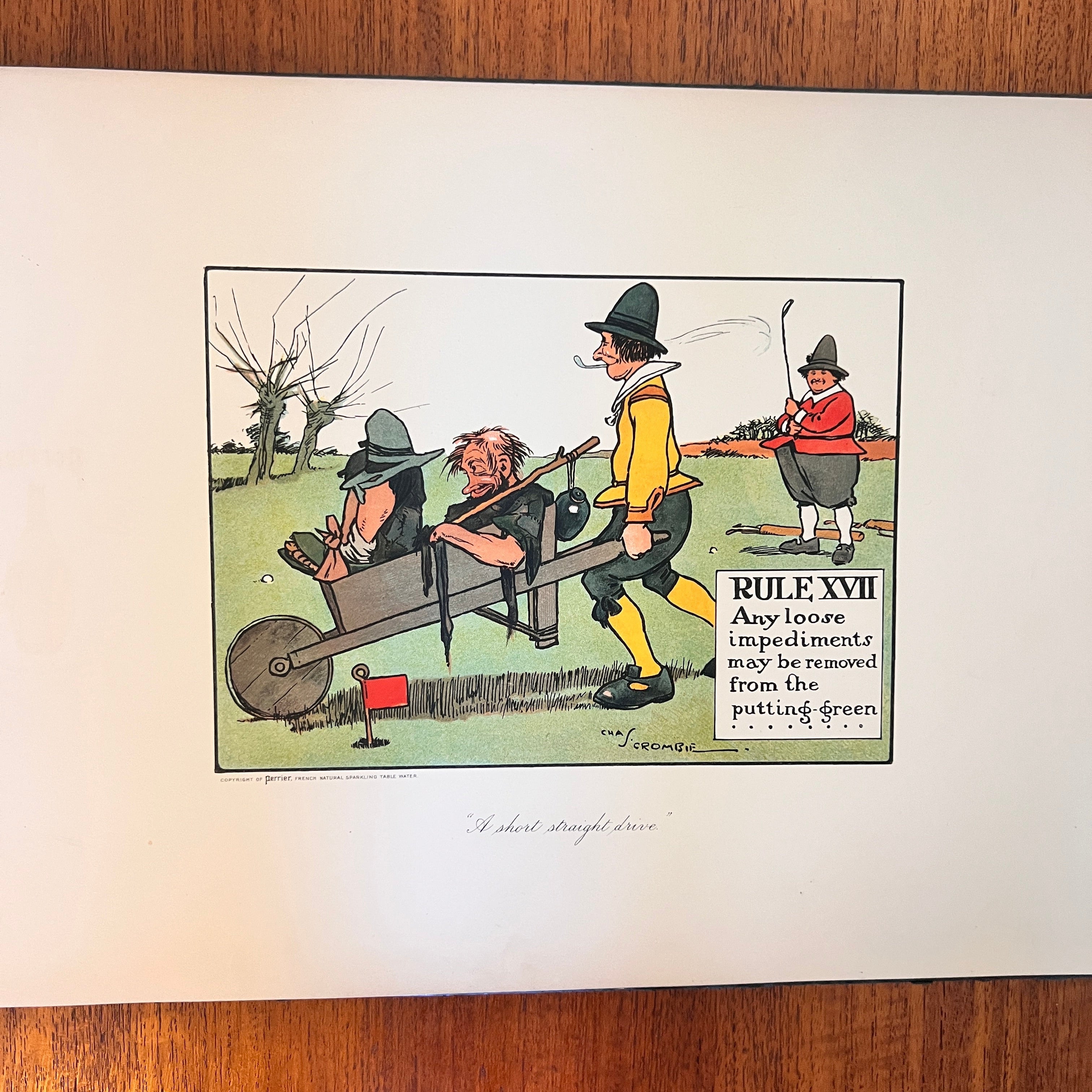 Rare book. "Rules of Golf" by Charles Crombie, Perrier Edition (1905)