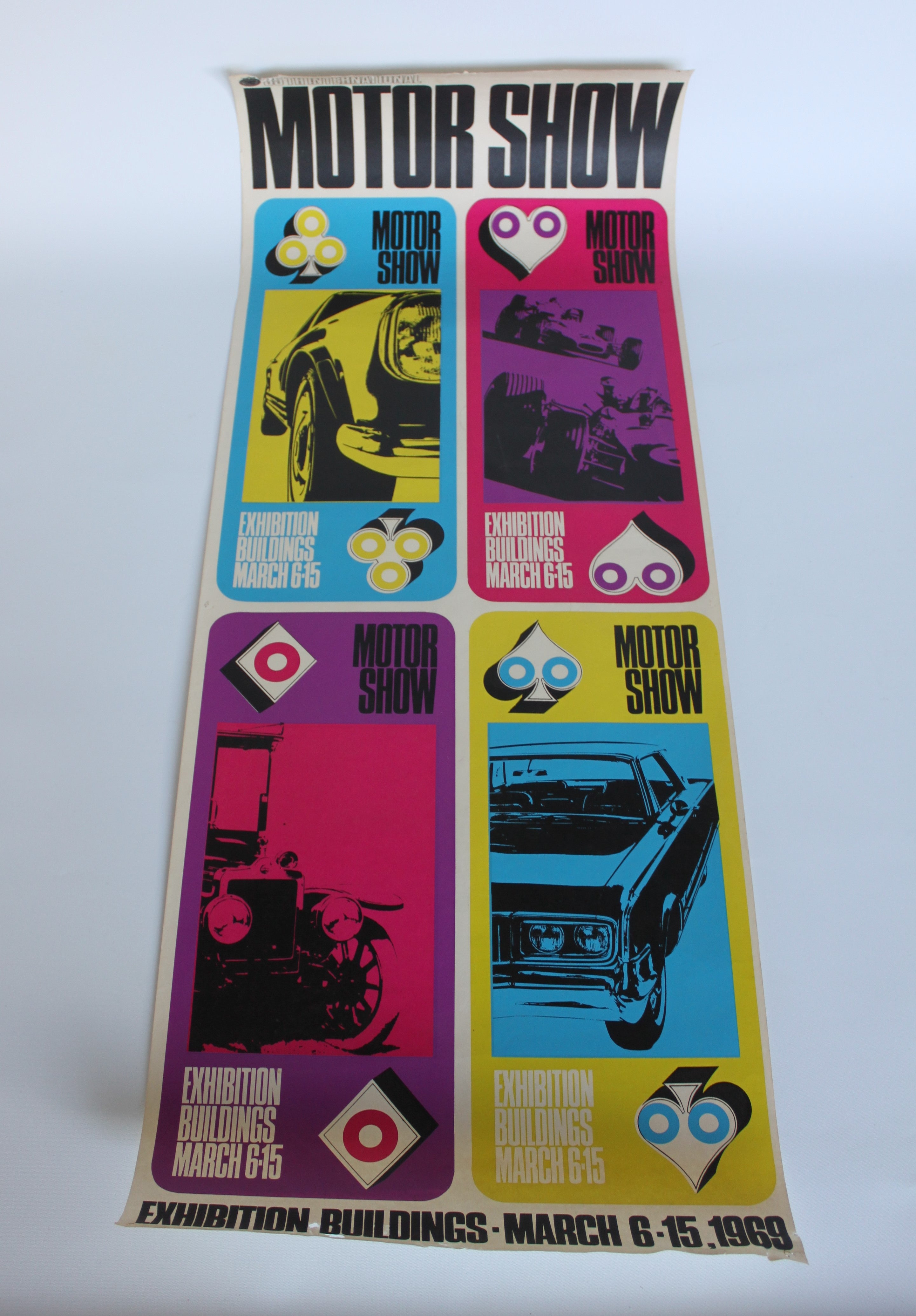 Large-format poster 35th International Motor Show at Royal Exhibition Buildings, Melbourne, 1969.