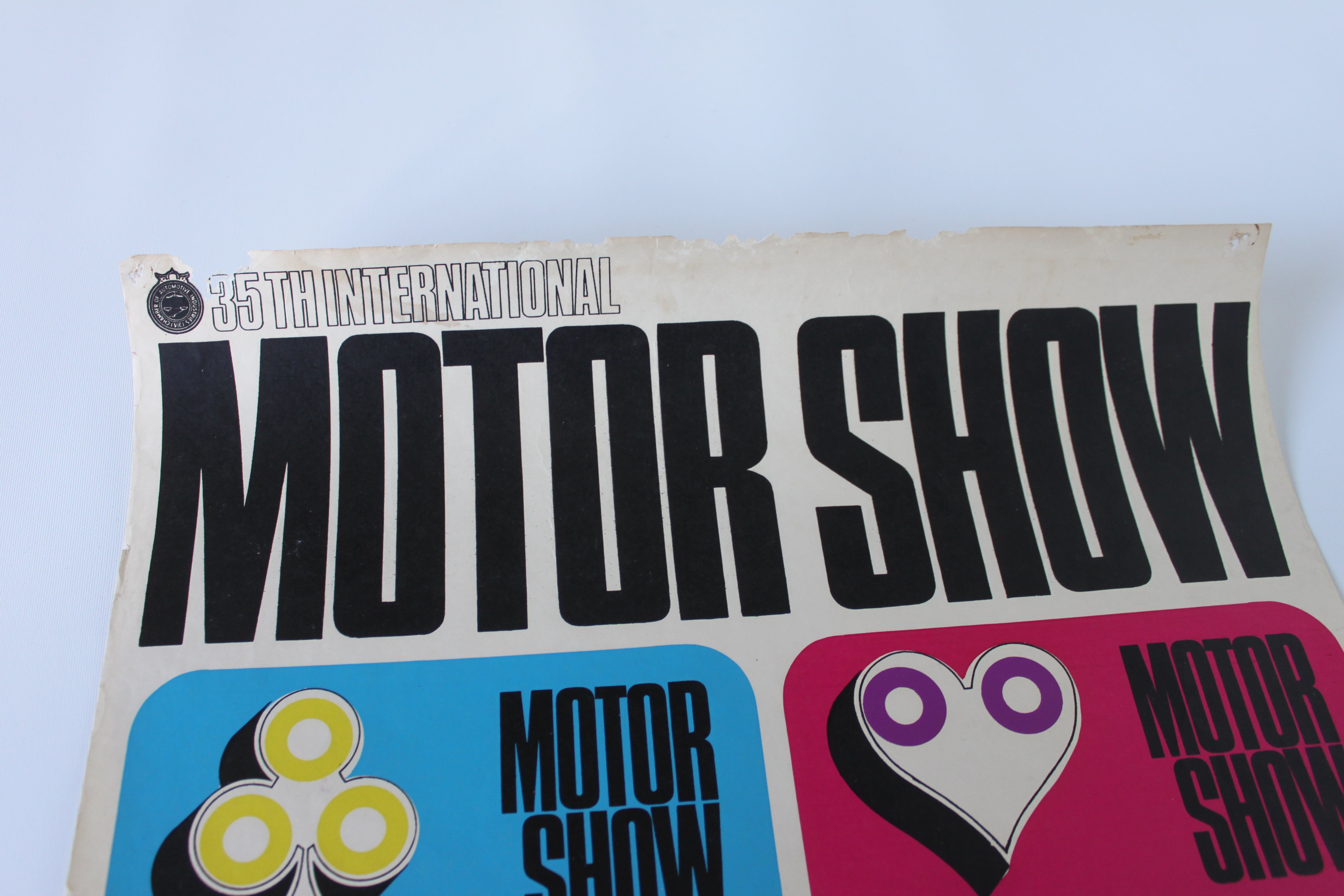 Large-format poster 35th International Motor Show at Royal Exhibition Buildings, Melbourne, 1969.
