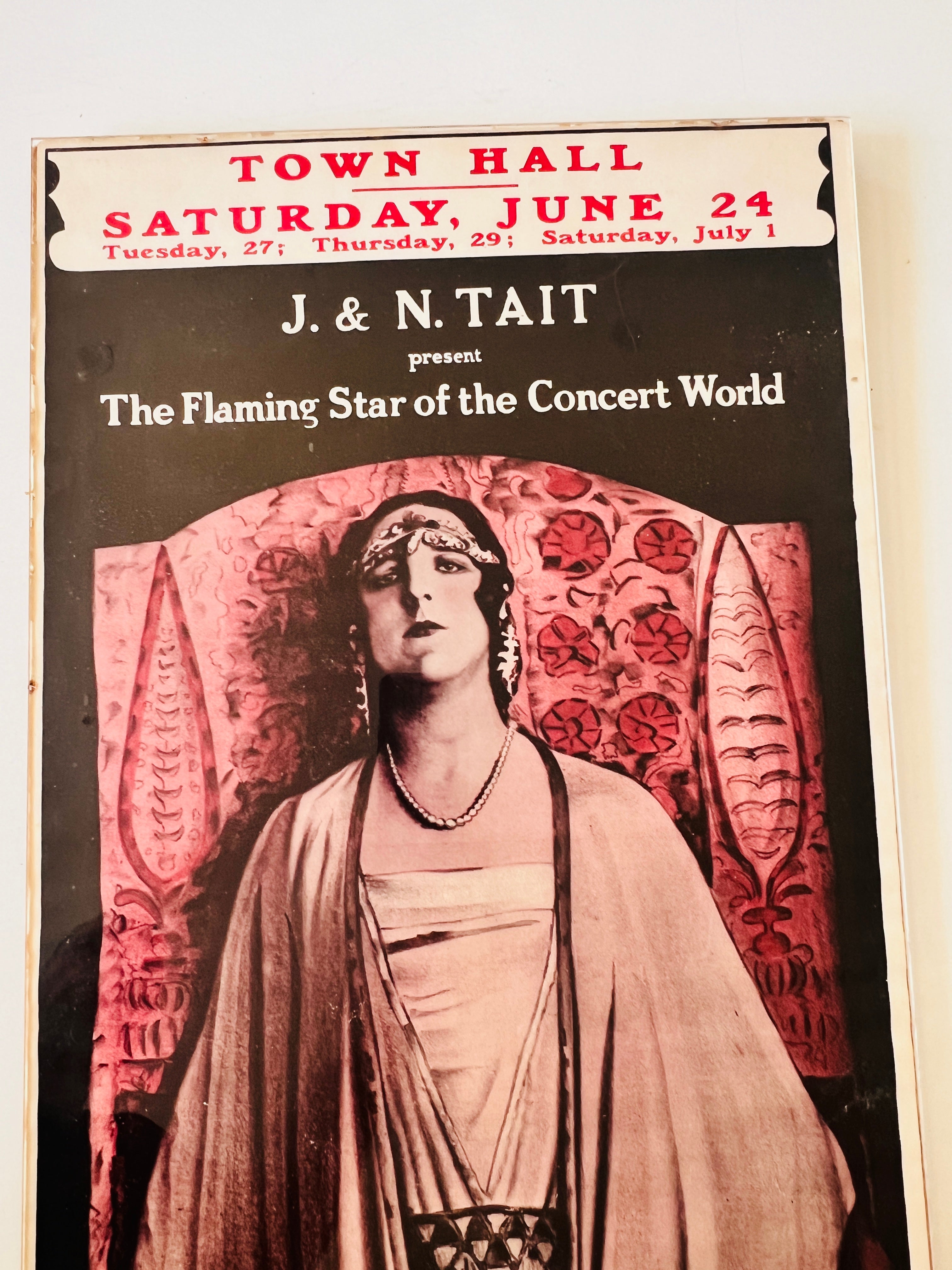 Rare early theature poster Melbourne early 20th century