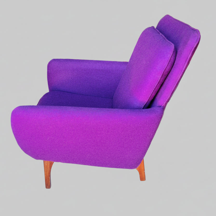 danish deluxe ziva in purple felt side view