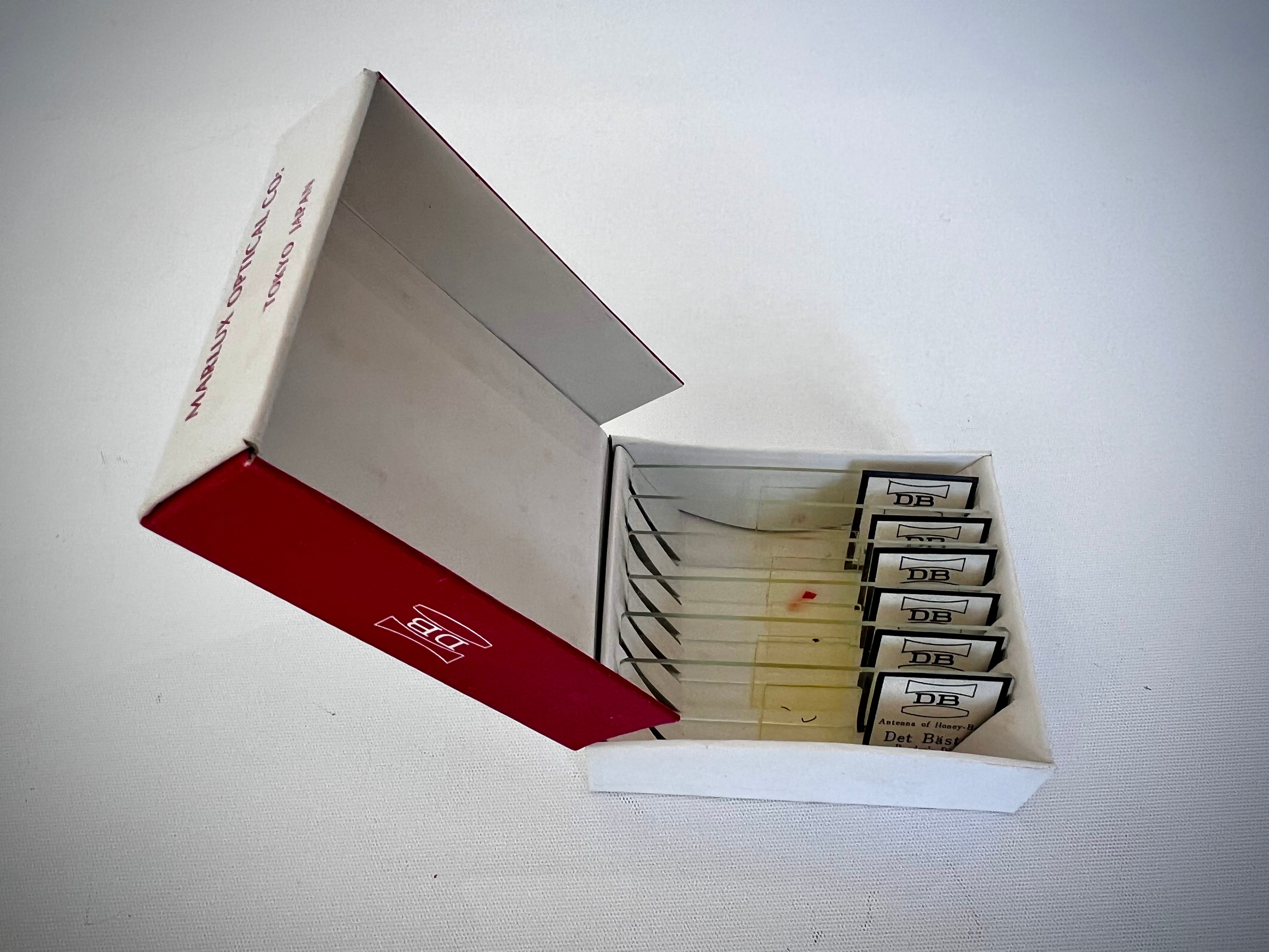 Swedish midcentury microscope set complete