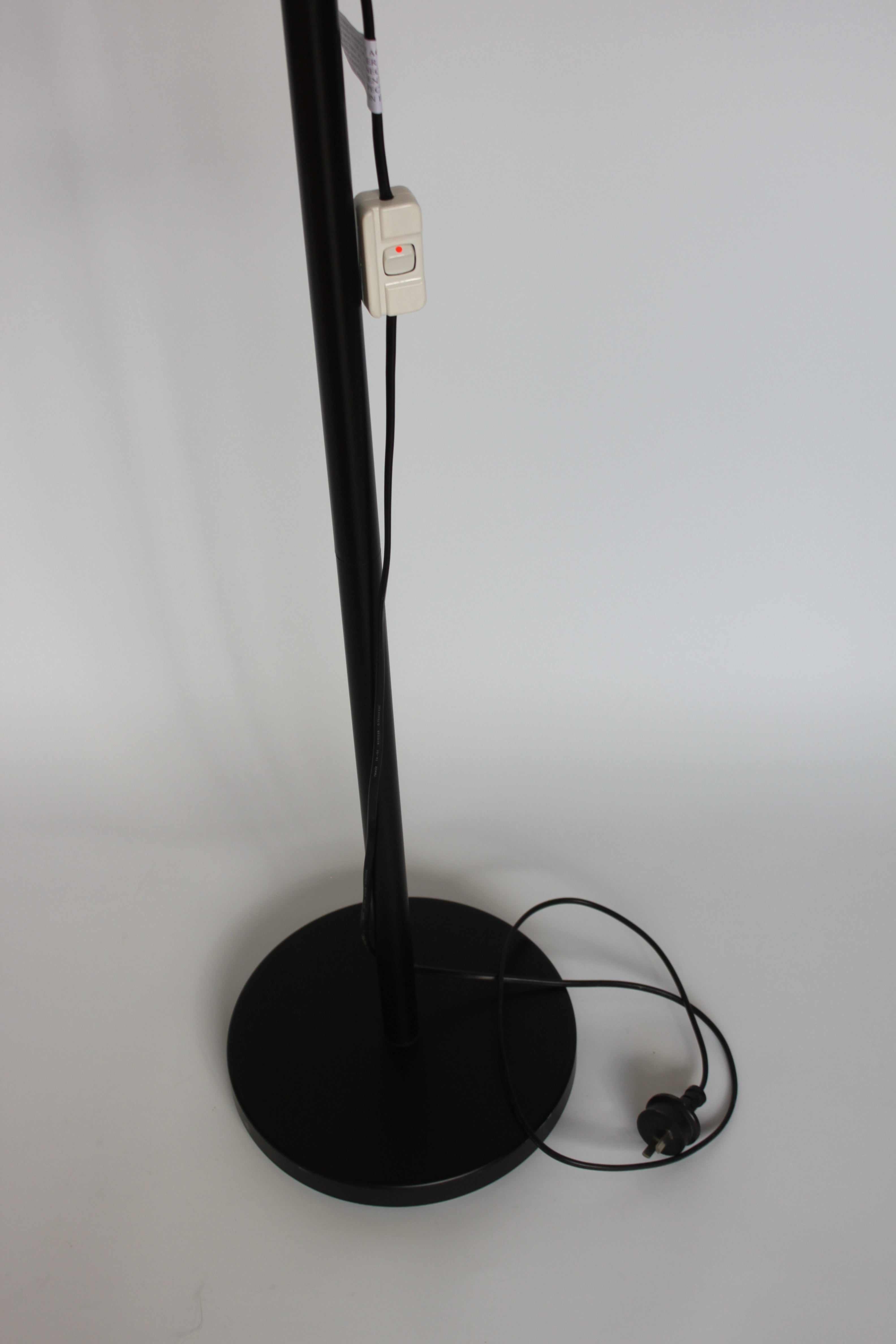 Black Gooseneck Floor Lamp — Mid-20th Century