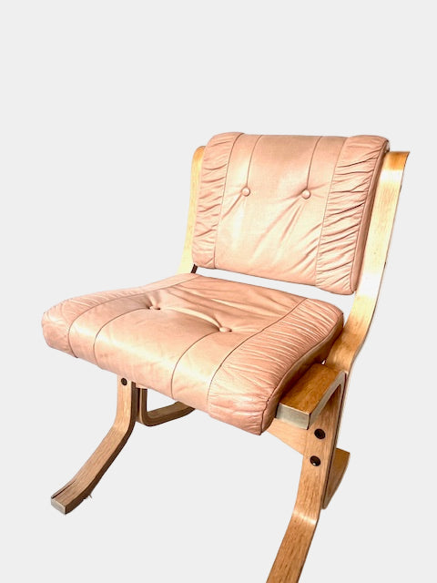 c.1960s–70s Danish Deluxe “Scissor Chairs” — Pair (Original Leather)