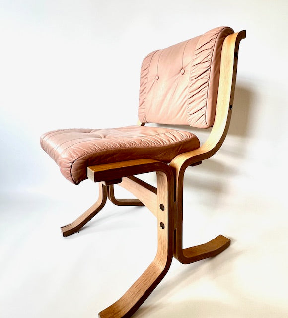 c.1960s–70s Danish Deluxe “Scissor Chairs” — Pair (Original Leather)