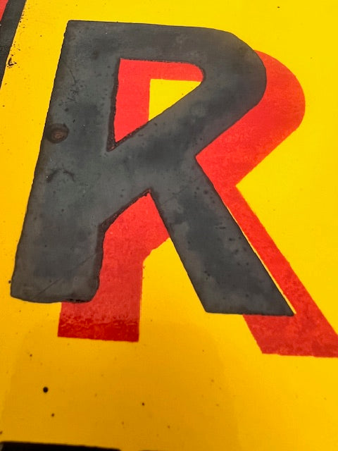 Raleigh the all steel bicycle original enamel sign