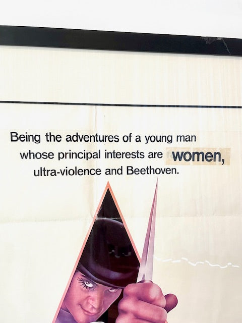 Original Clockwork Orange Poster with snipes