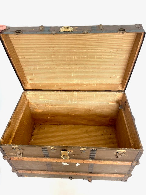 Antique “Neverbreak” Steamer Trunk by J. Goldsmith & Son (c. 1910–1925)
