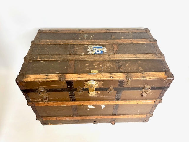 Antique “Neverbreak” Steamer Trunk by J. Goldsmith & Son (c. 1910–1925)