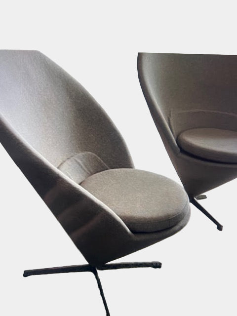 **Panton-Style Swivel Chairs (Pair) — 1960s–1970s