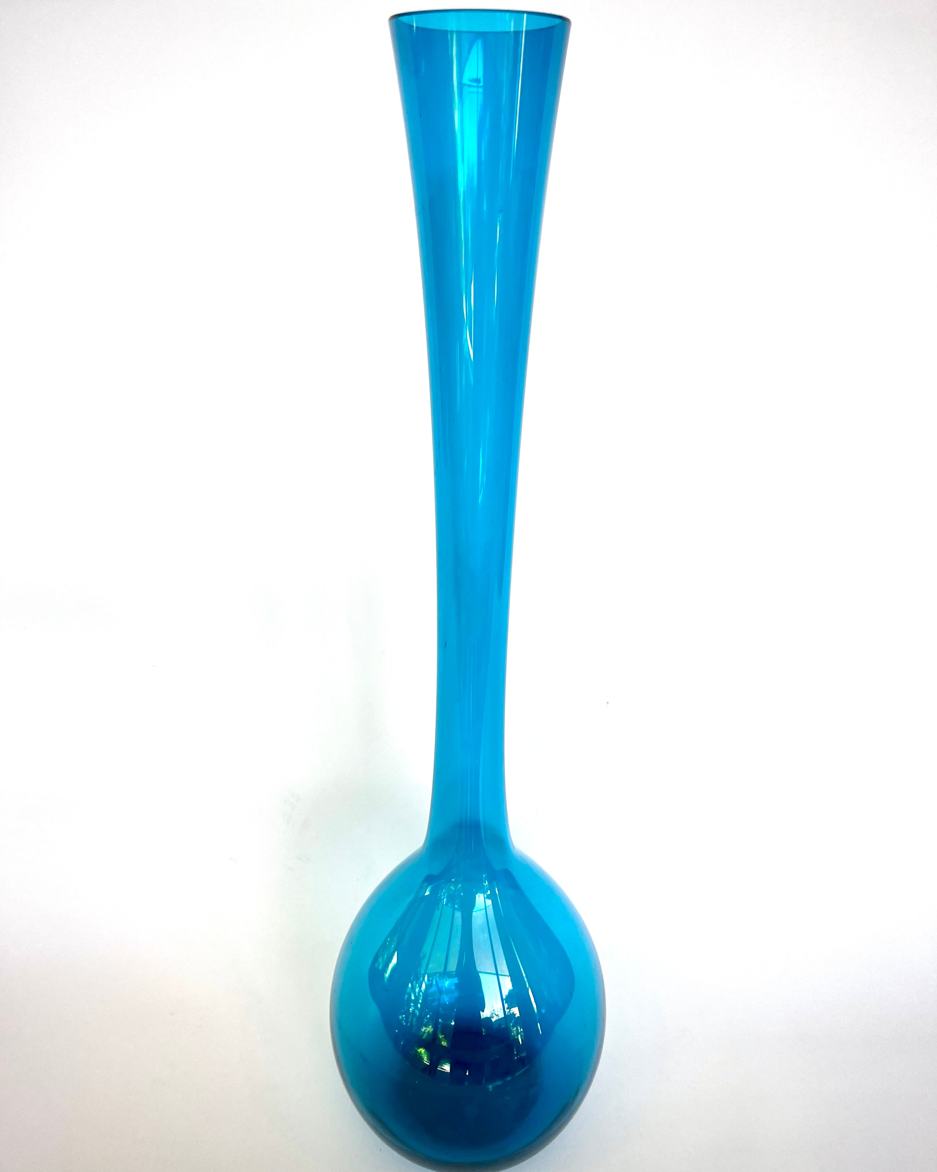 Carl Arthur Percy Carlsson, c.1960 large blue vase 75cm