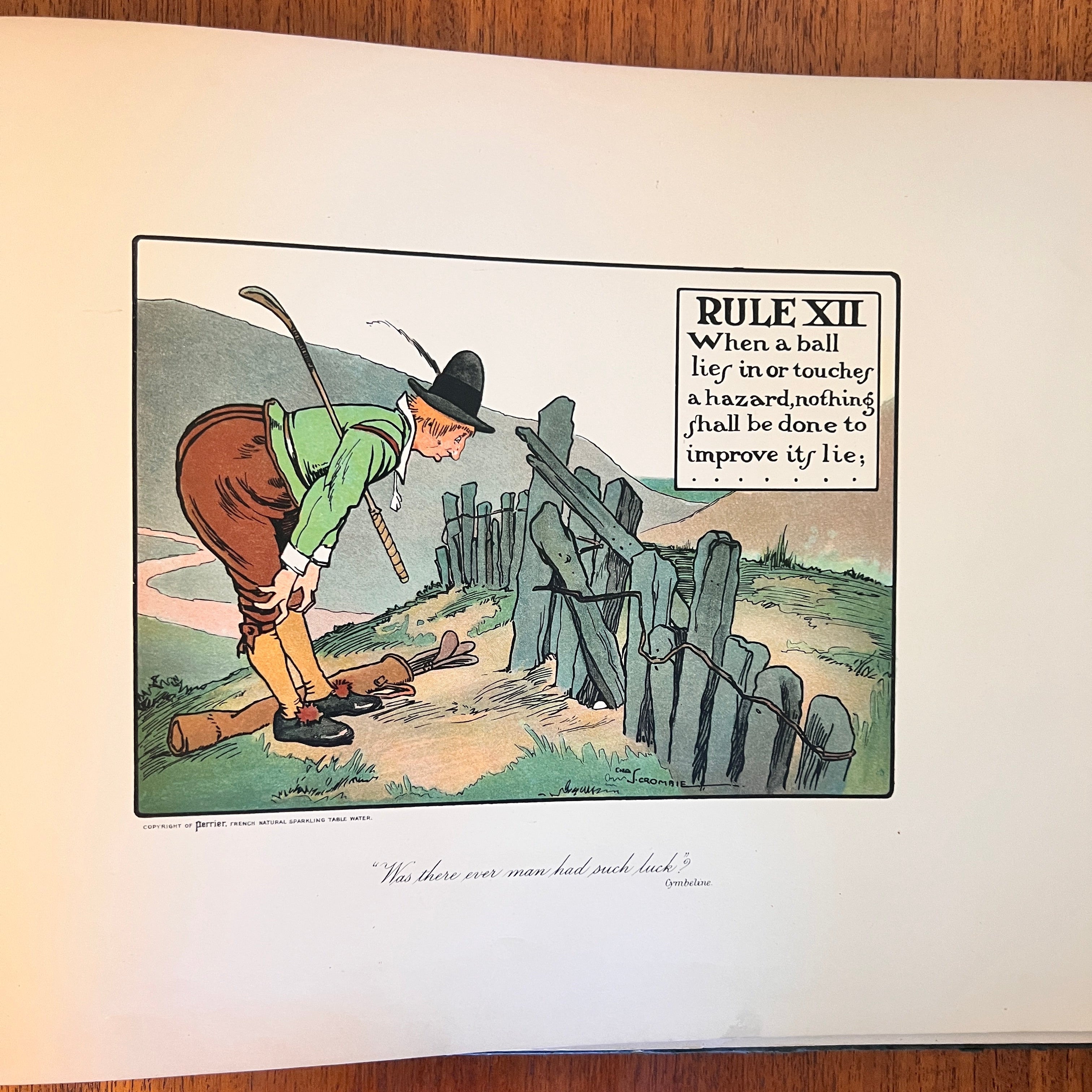 Rare book.  "Rules of Golf" by Charles Crombie, Perrier Edition (1905)