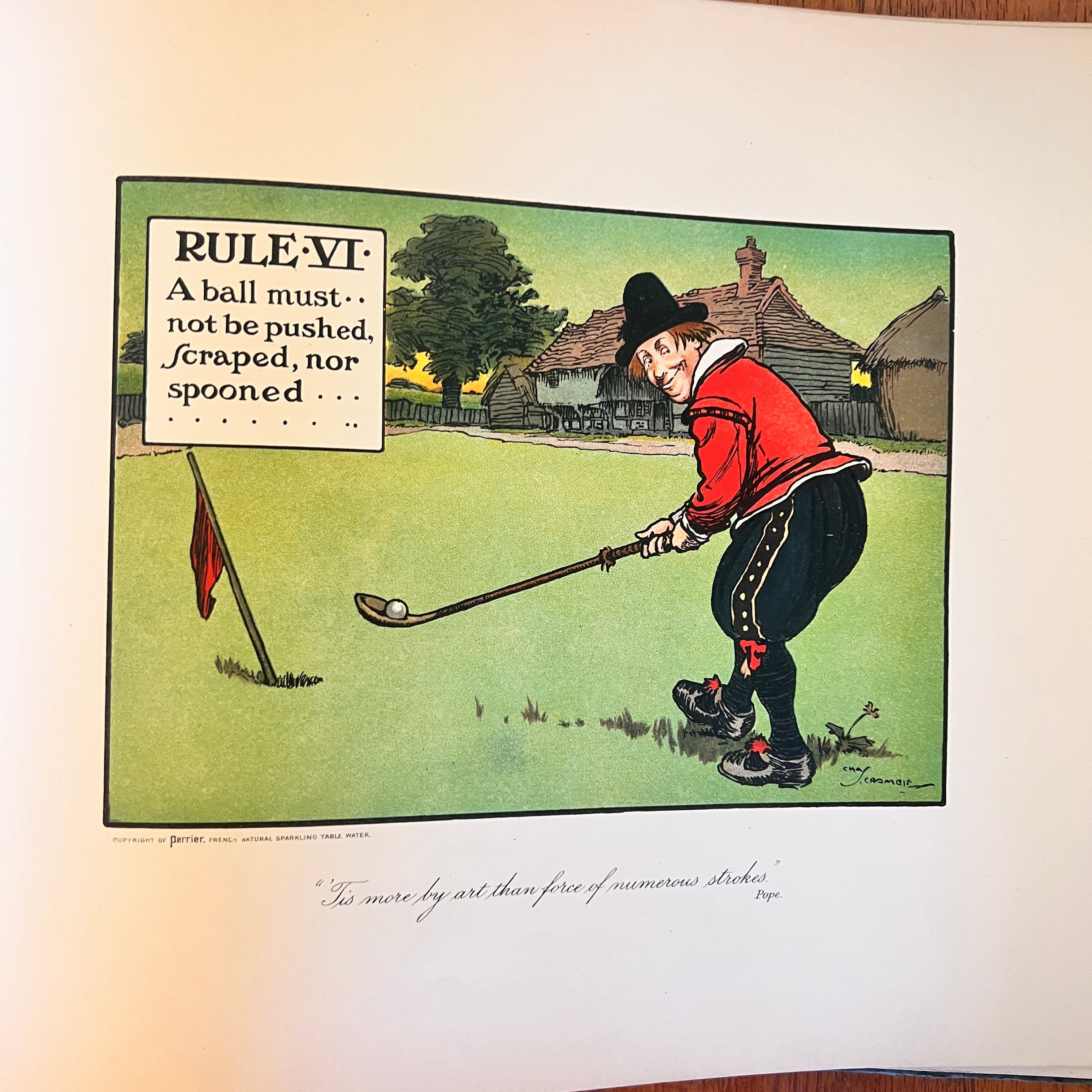 Rare book.  "Rules of Golf" by Charles Crombie, Perrier Edition (1905)
