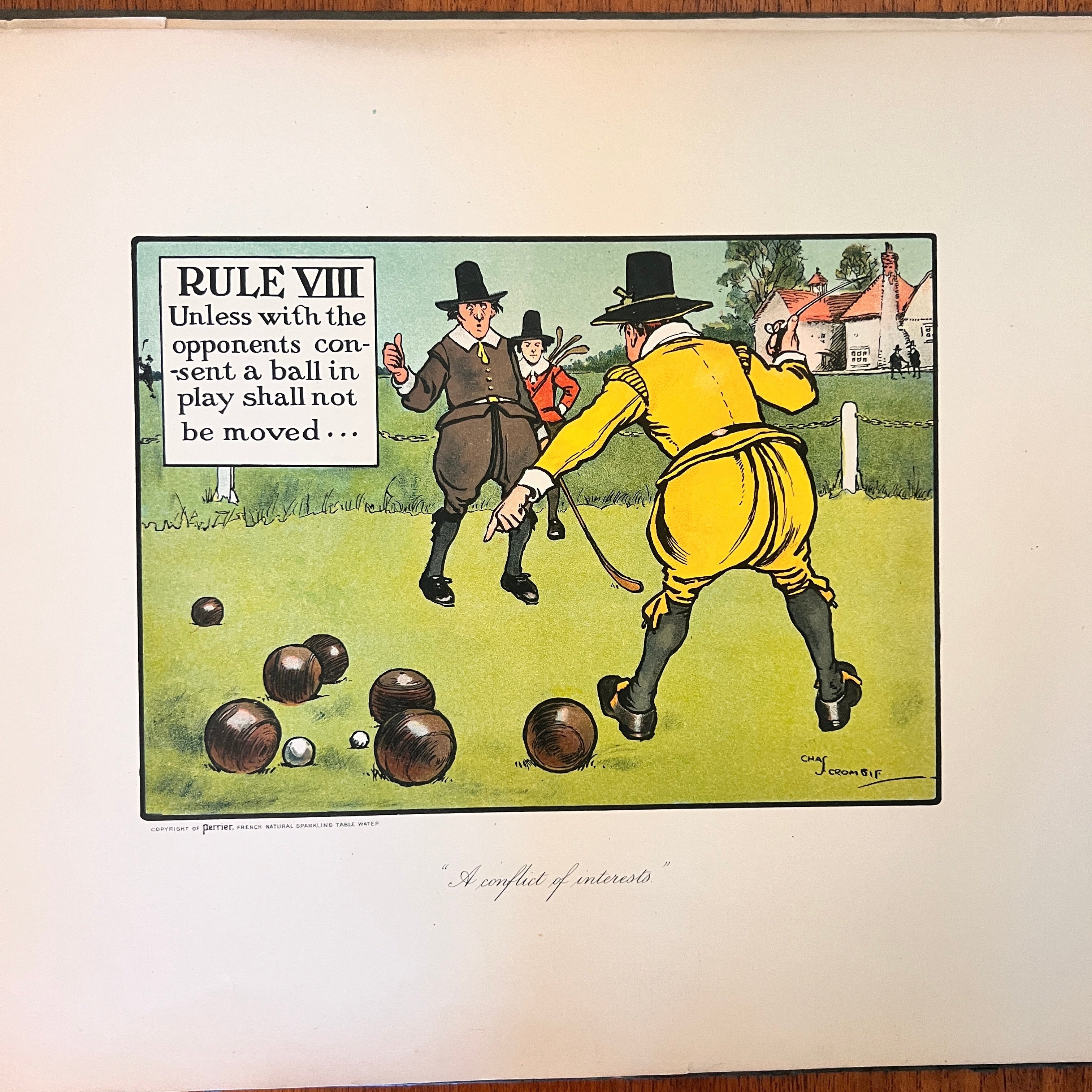 Rare book.  "Rules of Golf" by Charles Crombie, Perrier Edition (1905)