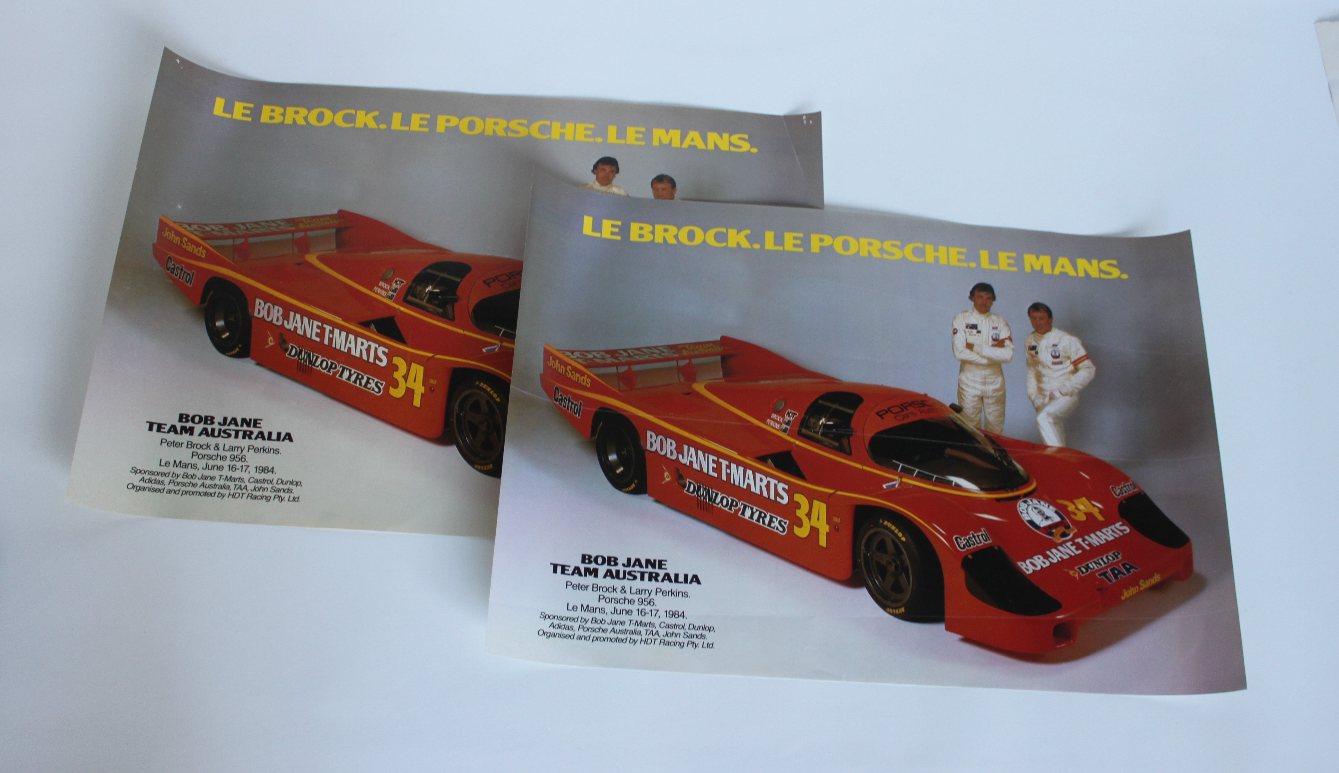 brock perkins porsche original 1984 motorsport poster