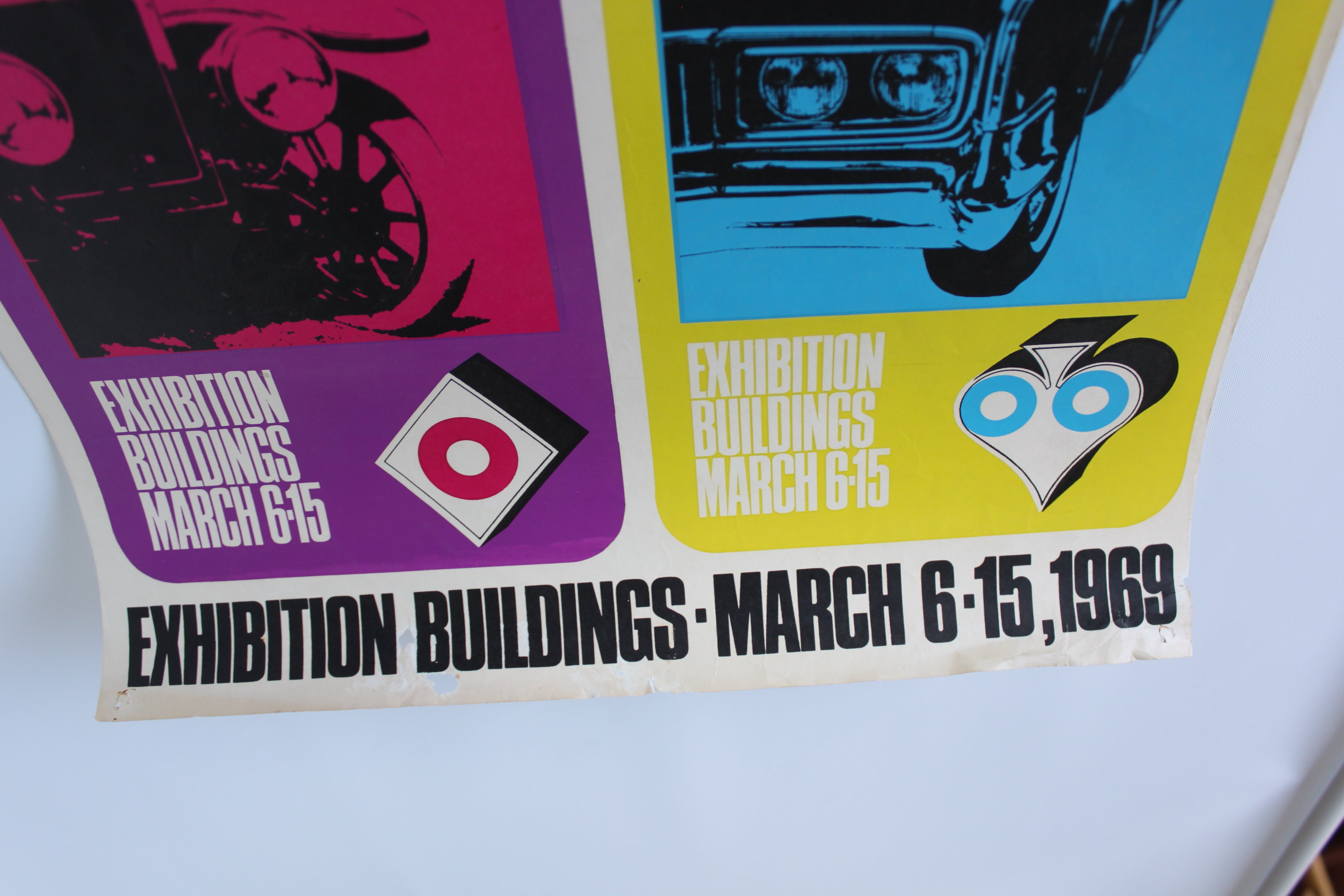 Large-format poster 35th International Motor Show at Royal Exhibition Buildings, Melbourne, 1969.
