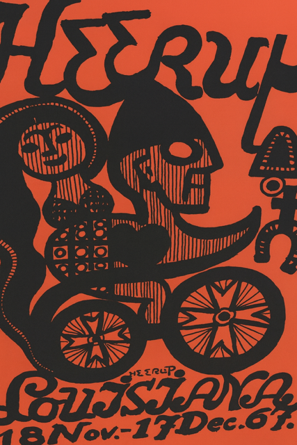 Henry Heerup louisianna museum modern art original poster midcentury